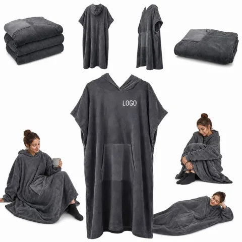 Quick-Dry Hooded Bathrobe with Pocket for Men & Women