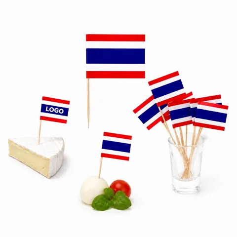 Custom Full Color Toothpick Flags for Party Food Garnish 1