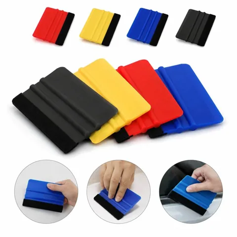Multi-Color Felt-Edge Plastic Scraper Set for Auto Film 2