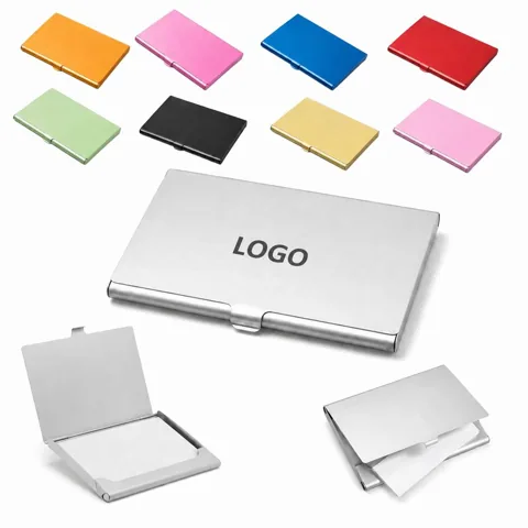 Slim Aluminum Alloy Business Card Case, Corrosion-Resistant