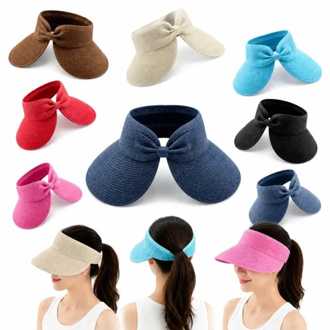 Foldable Wide Brim Straw Sun Hat for Travel 2