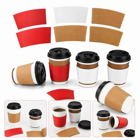 Recycled Kraft Cup Sleeve for 8-16oz Hot Drinks, Insulated 2