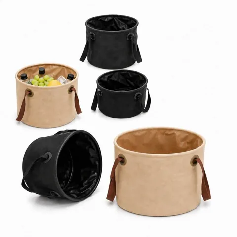 Collapsible Water Bucket for Camping, Portable Folding 2
