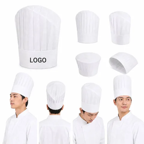 Disposable Paper Chef Hats for Kids Adults Cooking Baking
