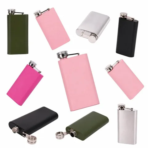 Stainless Steel 5oz Hip Flask with Leak-Proof Screw Cap 2