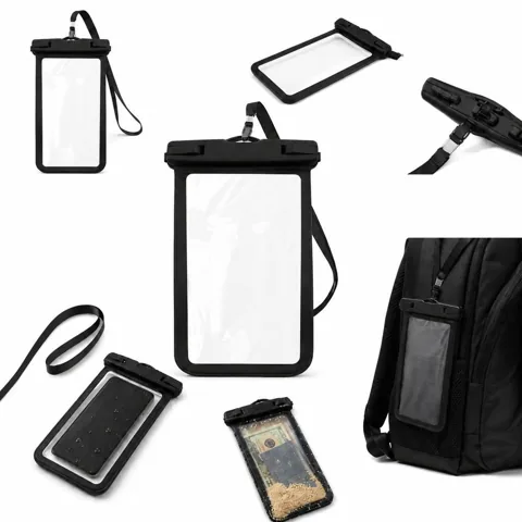 Waterproof PVC Phone Pouch with Touchscreen and Neck Strap 2