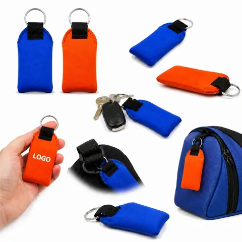 Custom Neoprene Keychain Holder with Personalized Design