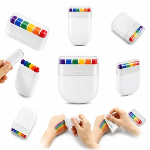 6 Color Face Paint Crayons, Twist-Up Water-Based Skin Safe 2