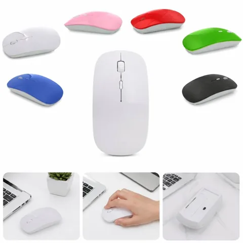 Rechargeable 2.4G Wireless Mouse, Ultra-Thin USB Optical 2