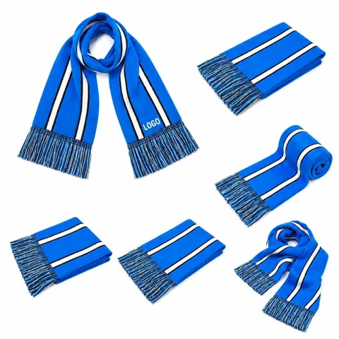 Customizable Knitted Sports Scarf for Warm Outdoor Wear