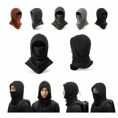 3-in-1 Polar Fleece Balaclava Face Mask with Adjustable Fit 2