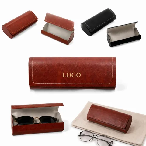 Minimalist PU Leather Glasses Case with Soft Lining