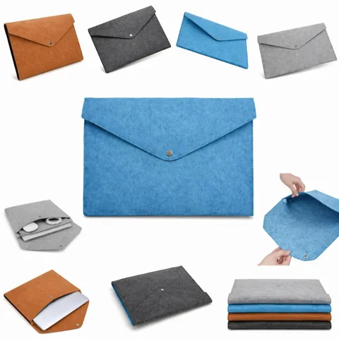 A4 Felt Document Envelope with Snap Closure, Lightweight 2