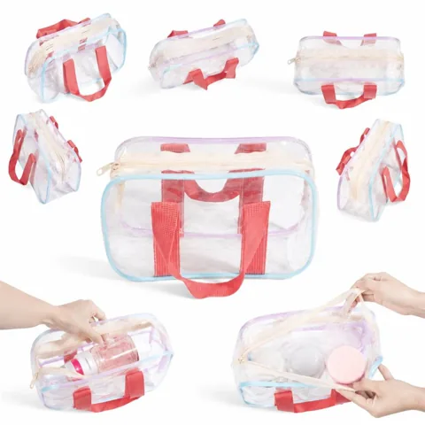 Clear Transparent Cosmetic Bag with Durable Zipper 2
