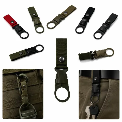 Nylon Bottle Holder Clip with Buckle for MOLLE, Belt 2