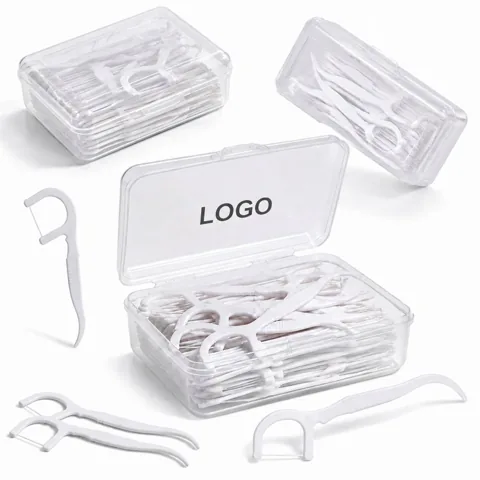 Flat Floss Sticks 50-Pack, Disposable Dental Picks