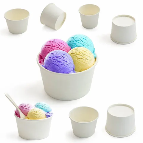 8oz Disposable Leak-Proof Paper Ice Cream Cups for Frozen 2