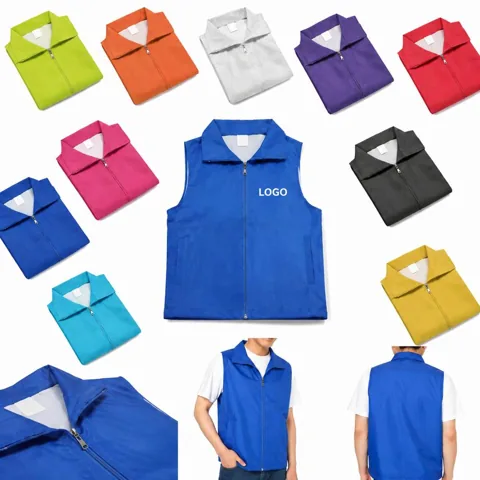 Customizable Unisex Volunteer Activity Vest with Pockets