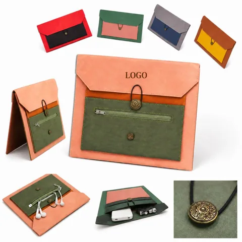Genuine Leather A4 Document Bag with Multiple Compartments 1