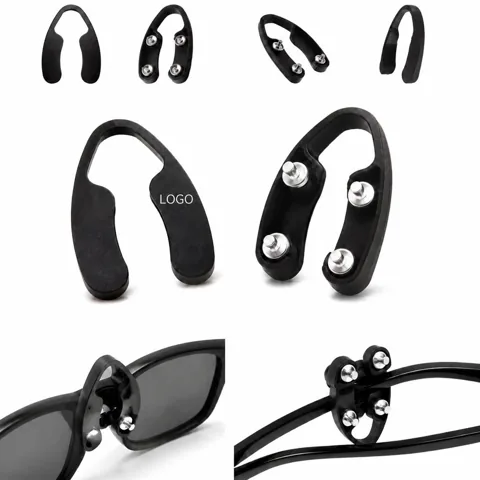 Anti-Slip Glasses Nose Pads with Silicone Grips & Metal Clip