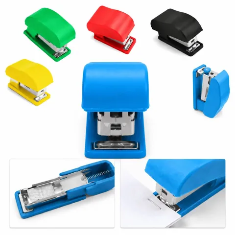 Mini Manual Stapler Set of 10, Top-Loading Light-Duty 2