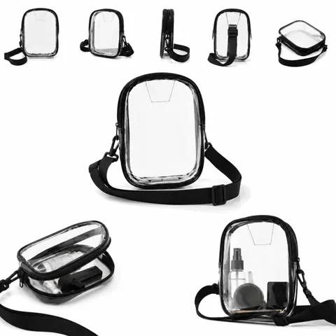 Clear PVC Crossbody Sling Bag Mini Transparent Shoulder 2