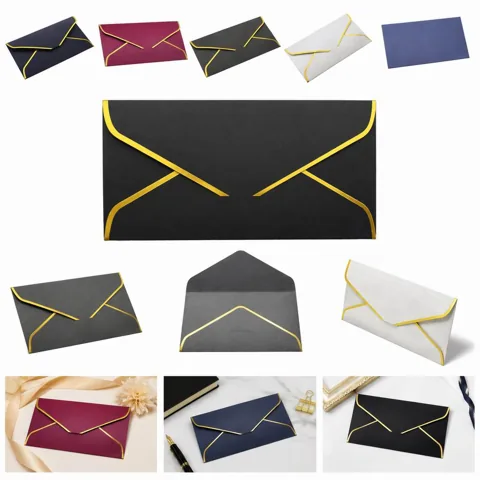 Pearlized Envelope with Gold Trim for Invitations 2