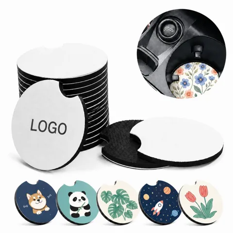 Anti-Slip Chloroprene Rubber Car Cup Coaster for Vehicle