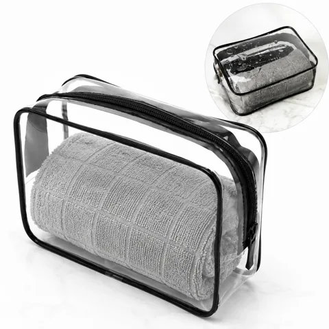 Clear Travel Toiletry Pouch Transparent Waterproof Bag 2