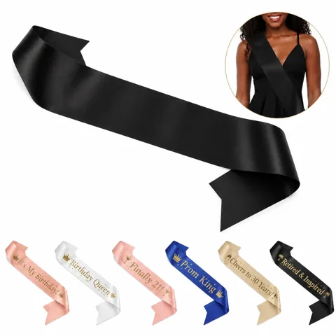 Customizable Polyester Ceremonial Sash with Embroidery 2