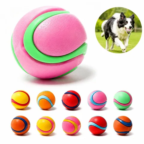 Non-Toxic Textured Rubber Dog Bouncy Ball for Active Play 2