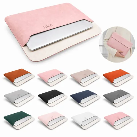 13" PU Leather Laptop Sleeve & Tablet Briefcase with Padded