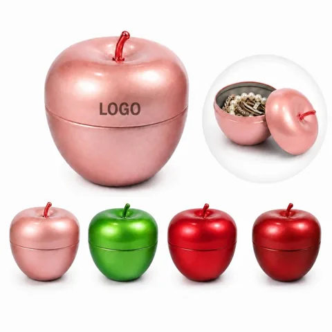 Apple-Shaped Tin Candy Box with Secure Lid