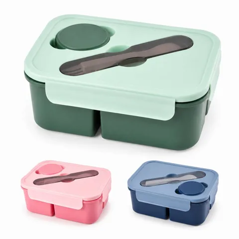 3-Compartment Bento Lunch Box with Leak-Proof Lid 2