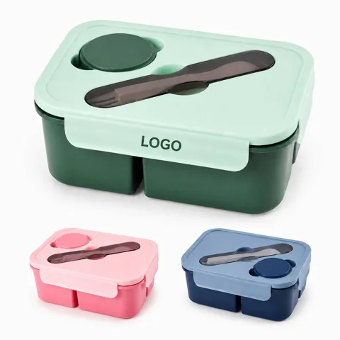 3-Compartment Bento Lunch Box with Leak-Proof Lid