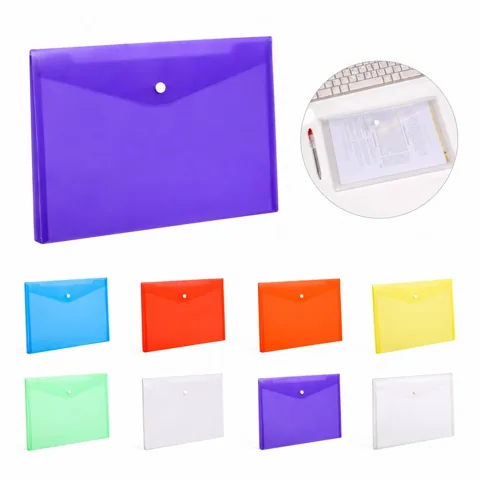 Durable Clear Snap Envelope Folder for Document Storage 2