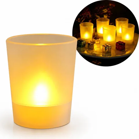 Frosted LED Electronic Candle with Realistic Flickering 2