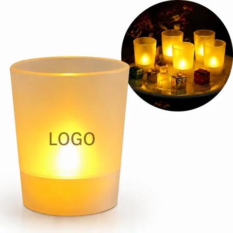 Frosted LED Electronic Candle with Realistic Flickering