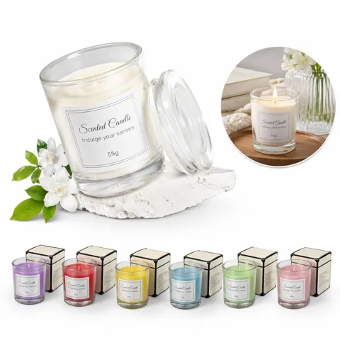 Colorful Layered Wax Aromatherapy Candle for Calming 2
