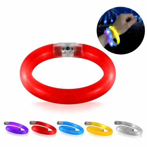 Flashing LED Coil Tube Bracelet for Parties and Night Events 2