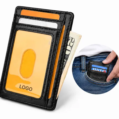 RFID Blocking Card Wallet with Anti-Theft Shield Slots