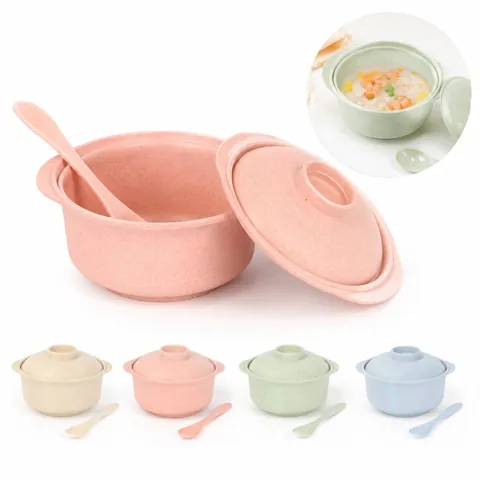 Eco Wheat Straw Bowl, Lightweight & Durable, Microwave & 2
