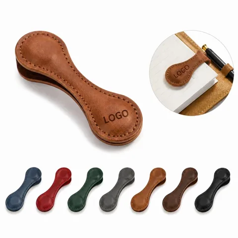 Retro Magnetic Leather Bookmark for Books, Journals,
