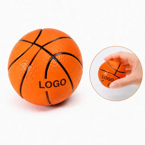 2.4in PU Foam Basketball Stress Ball for Squeeze Relief