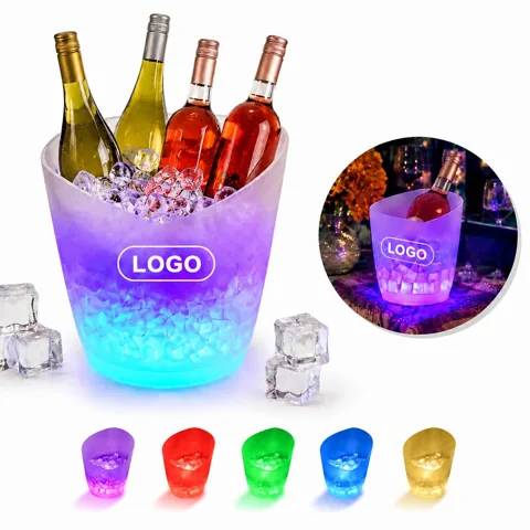 5L LED Ice Bucket with Color-Changing Lights for Parties