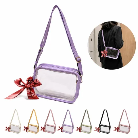 Clear PVC Crossbody Bag with Adjustable Strap for Everyday 2