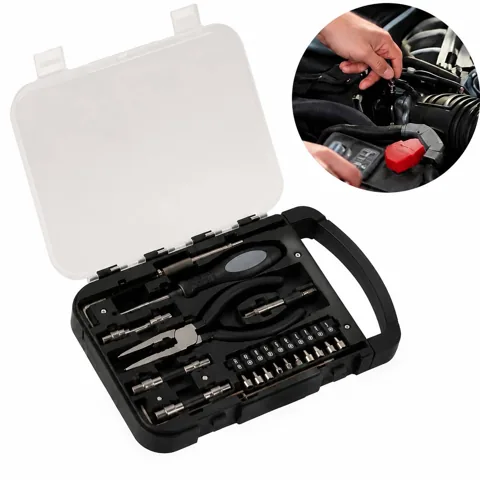 22-Piece polished metal Tool Kit with Portable Case, Essential 2