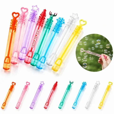 Mini Colorful Bubble Wands for Kids Party Favors Outdoor Fun