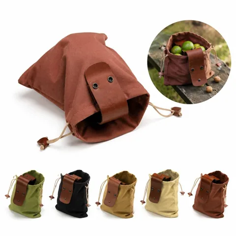 Waxed Canvas Foraging Bag with Multiple Compartments 2