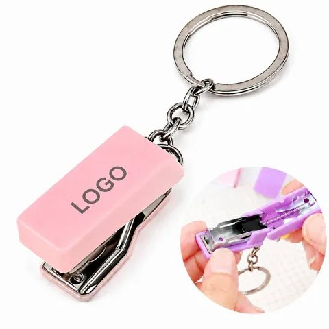 Mini Stapler Keychain Portable with Keyring for On-the-Go